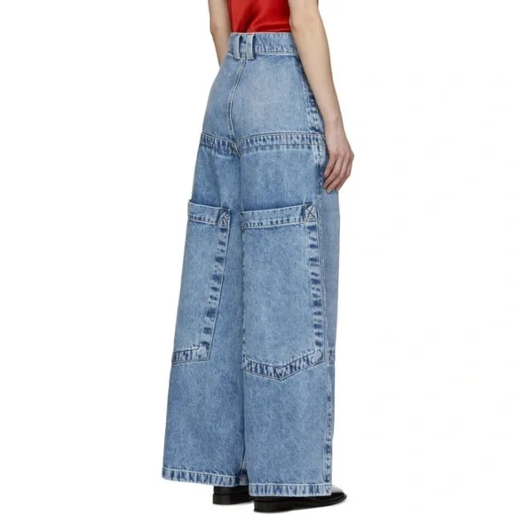 Maison Martin Margiela Light Blue Wide-Leg Jeans - Picture 4 of 8